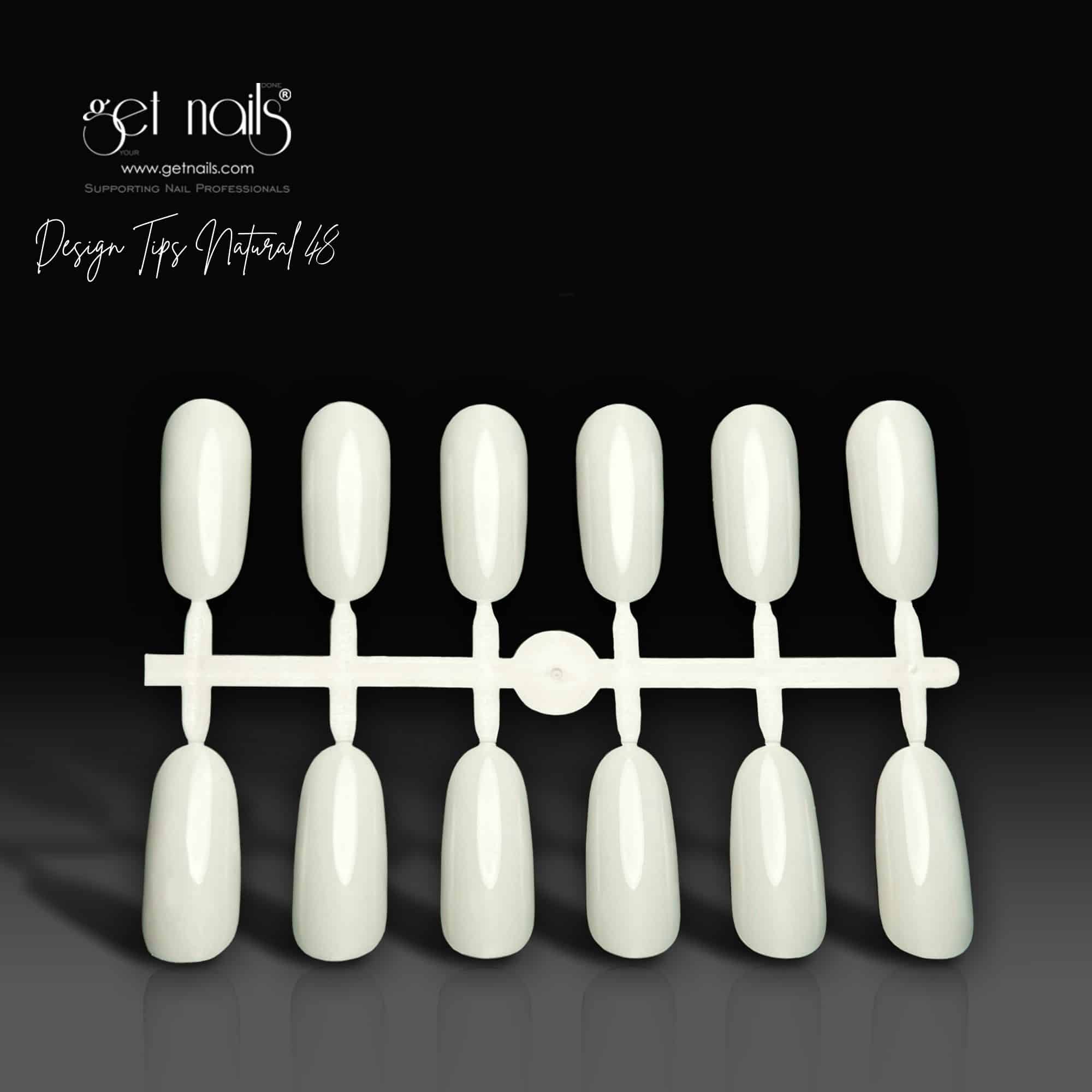 Get Nails Austria - Design Tips Natural - 48 piese