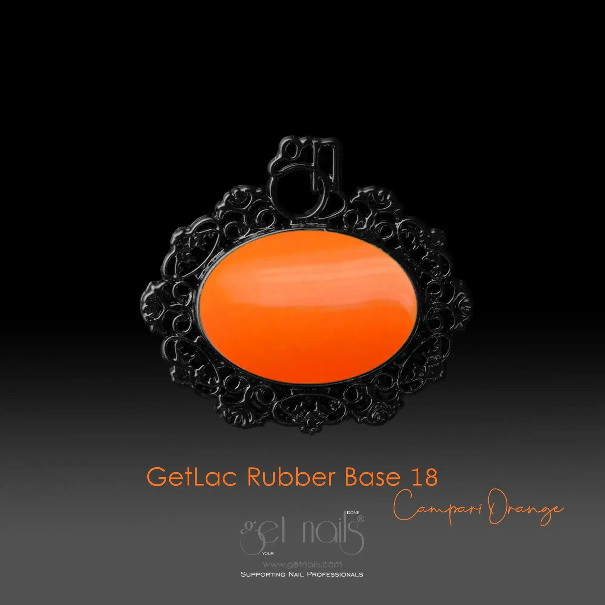 Get Nails Austria - GetLac Rubber Base 18 Кампари Оранжевый 15г