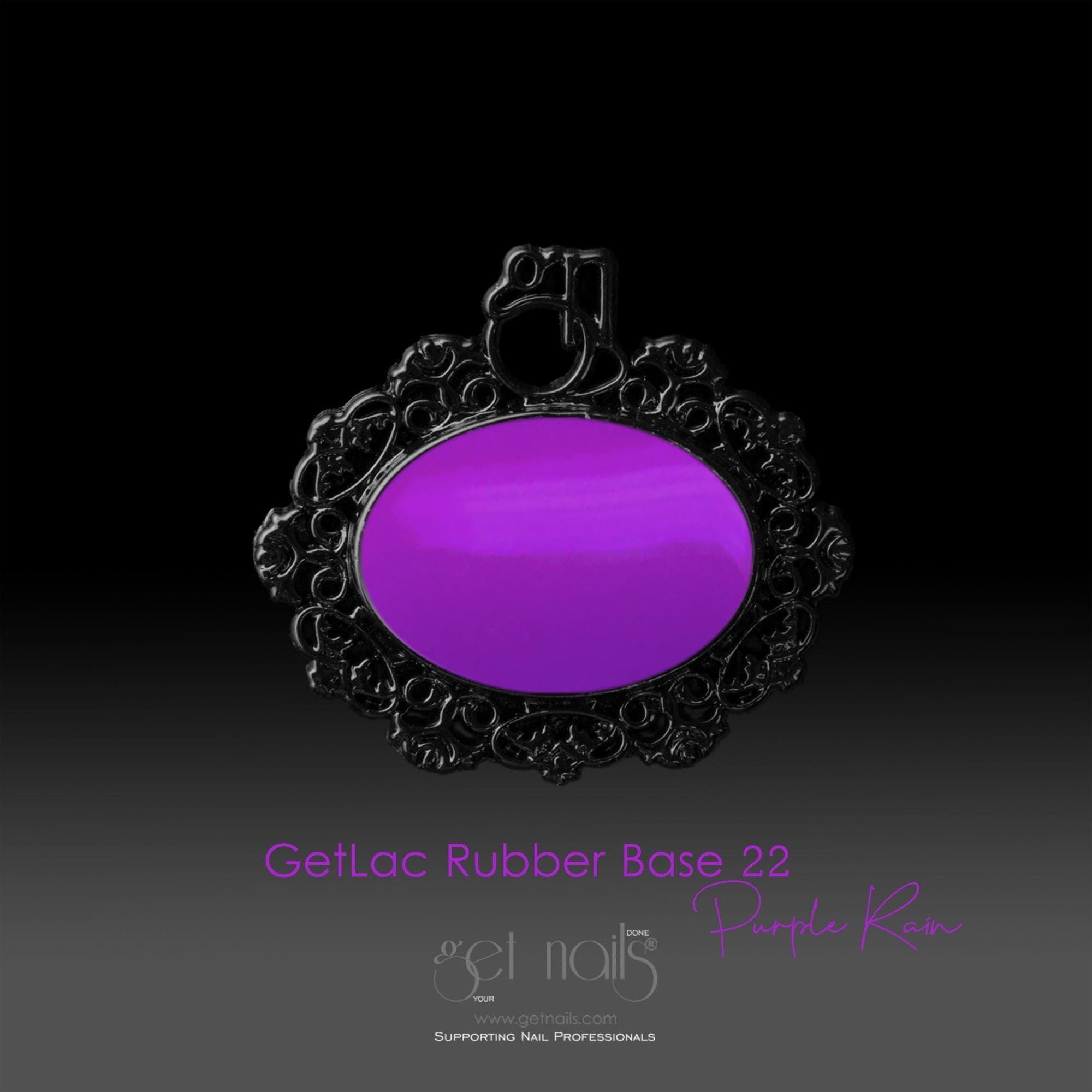Get Nails Austria - GetLac Rubber Base 22 Фиолетовый дождь 15г