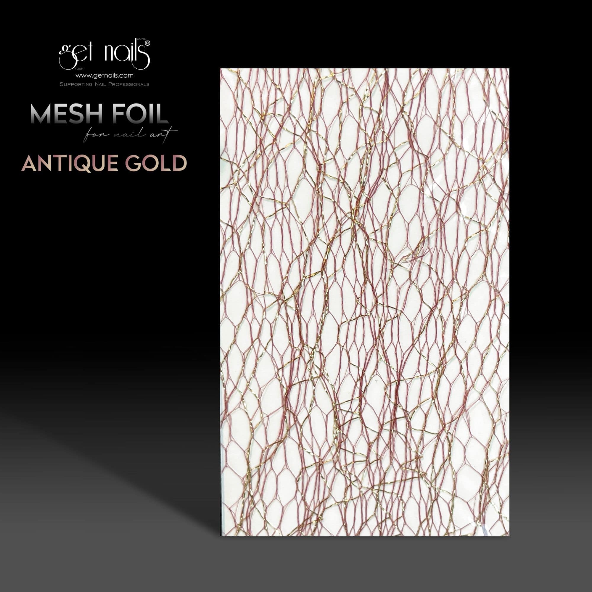Get Nails Austria - Mesh Folie Antique Gold