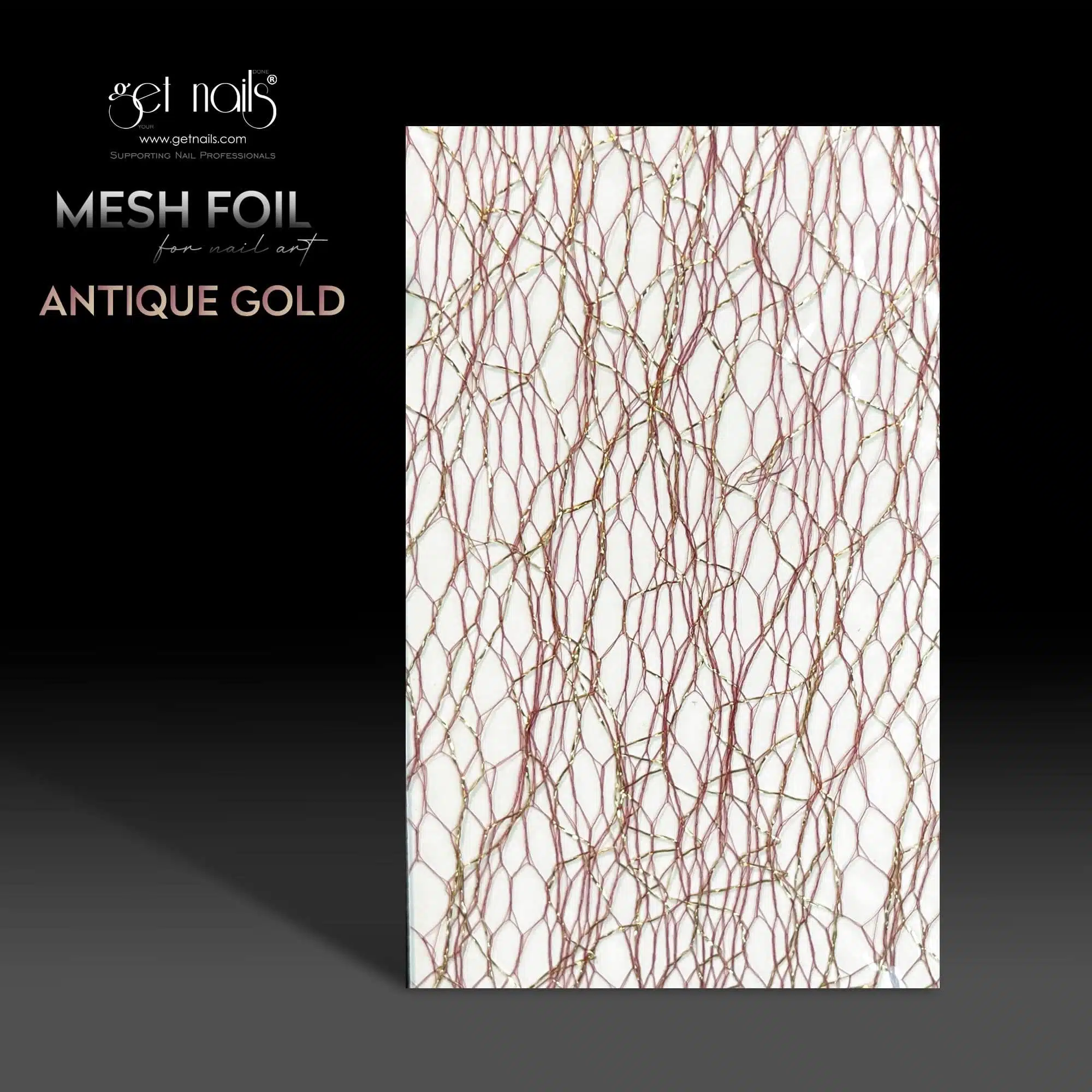 Get Nails Austria - Mesh Foil Antique Gold