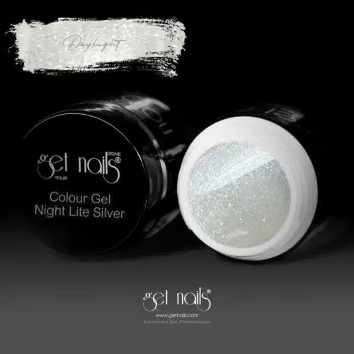 Get Nails Austria - Night Lite Colour Gel Silver 5g daytime