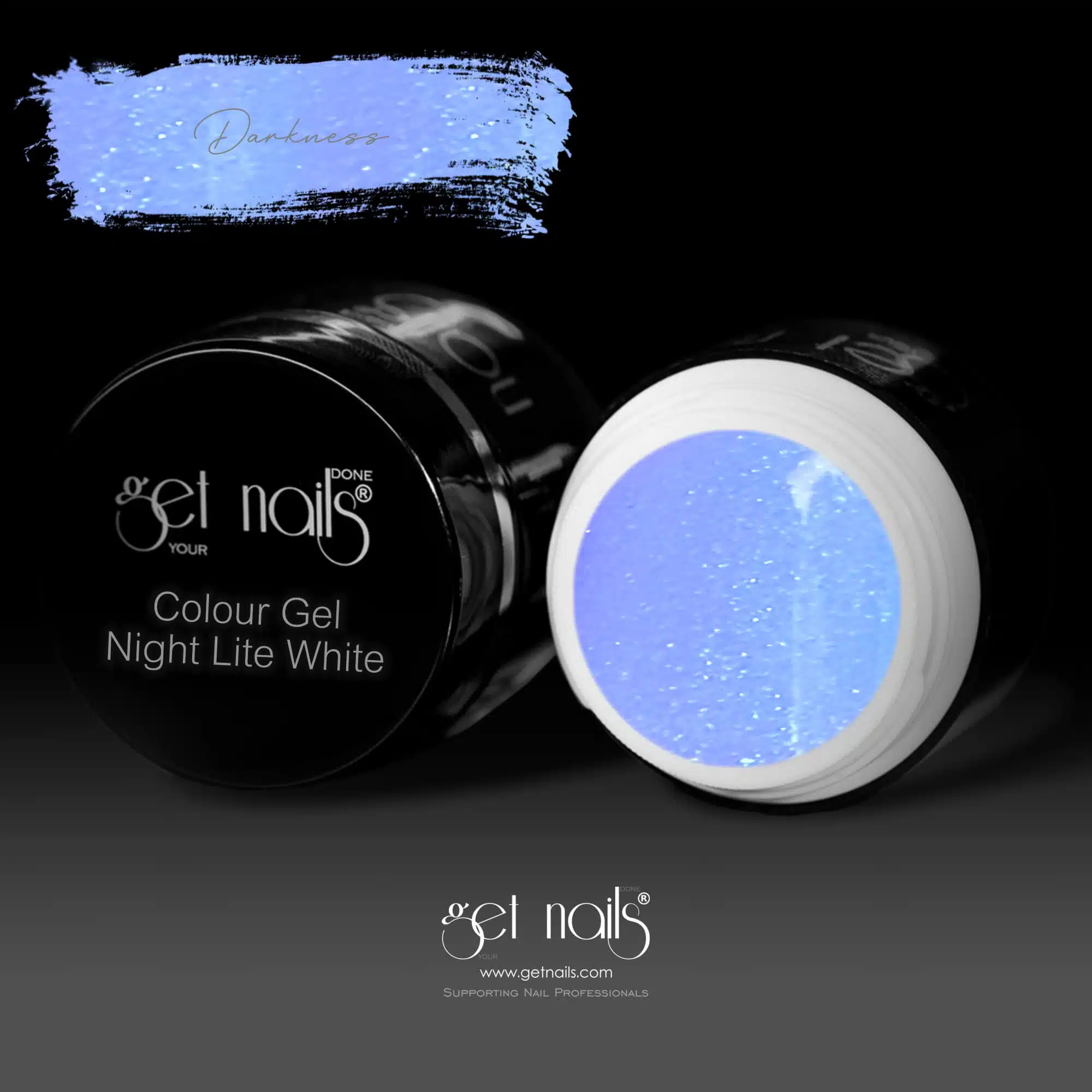 Get Nails Austria - Night Lite Color Gel White 5g темнота
