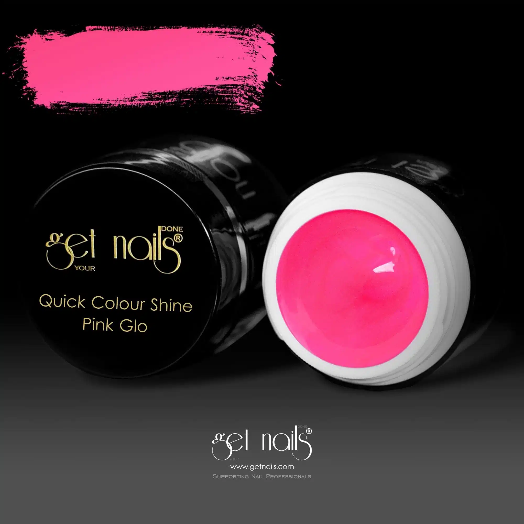 Get Nails Austria - Цветной гель Quick Color Shine Pink Glo 5g