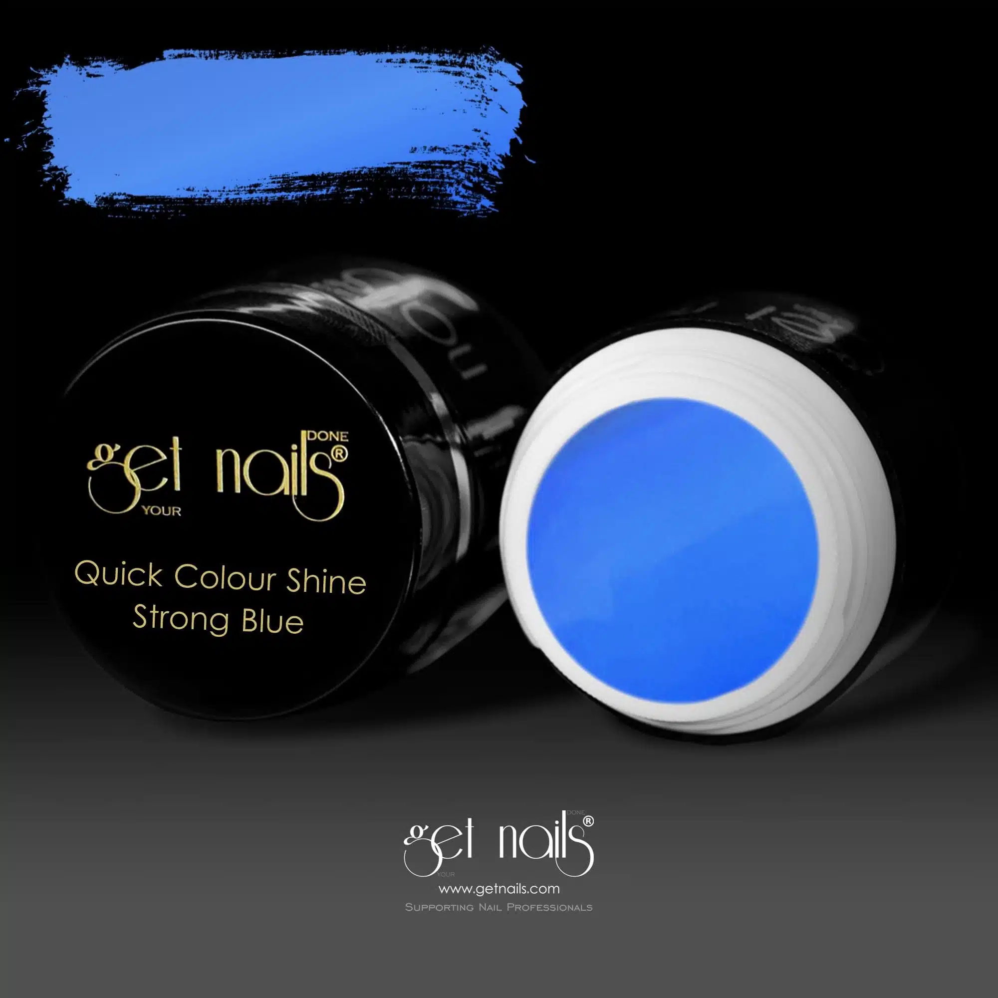 Get Nails Austria - Цветной гель Quick Color Shine Strong Blue 5g
