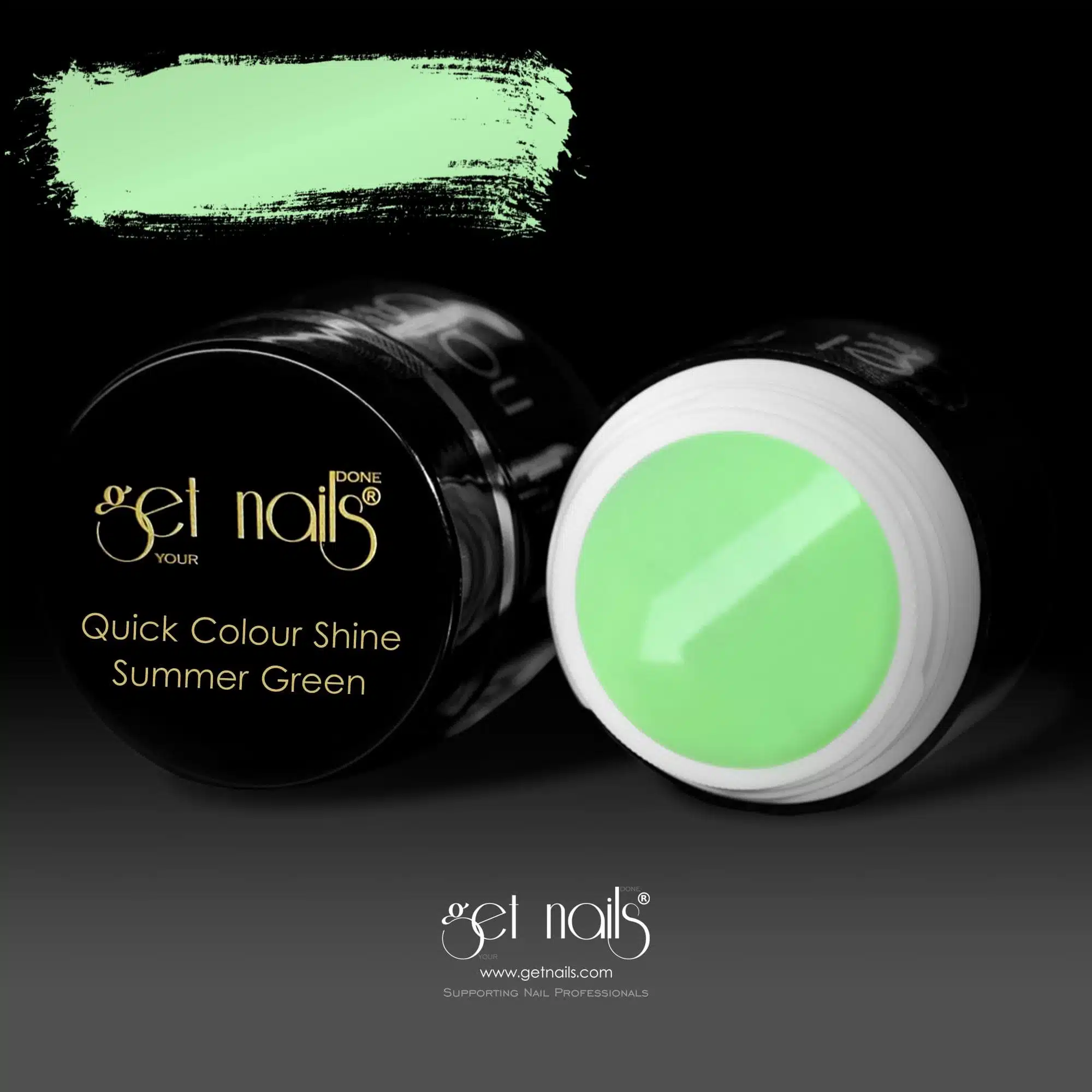 Get Nails Austria - Цветной гель Quick Color Shine Summer Green 5g