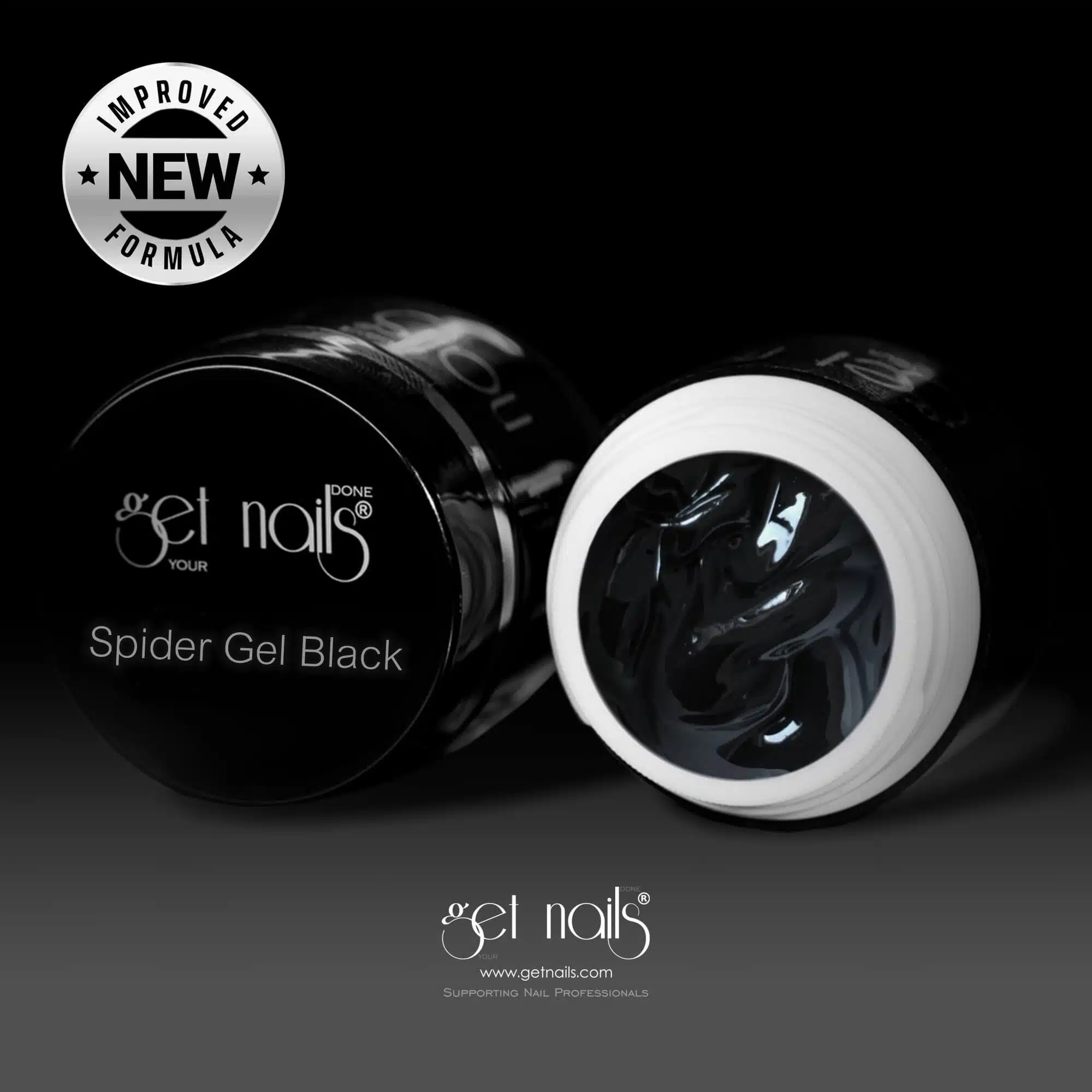 Get Nails Austria - Spider Gel Black : Black