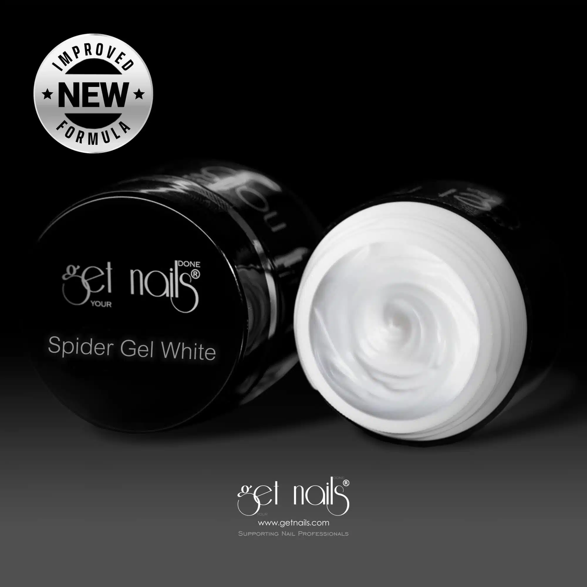 Get Nails Austria - Spider Gel White / White
