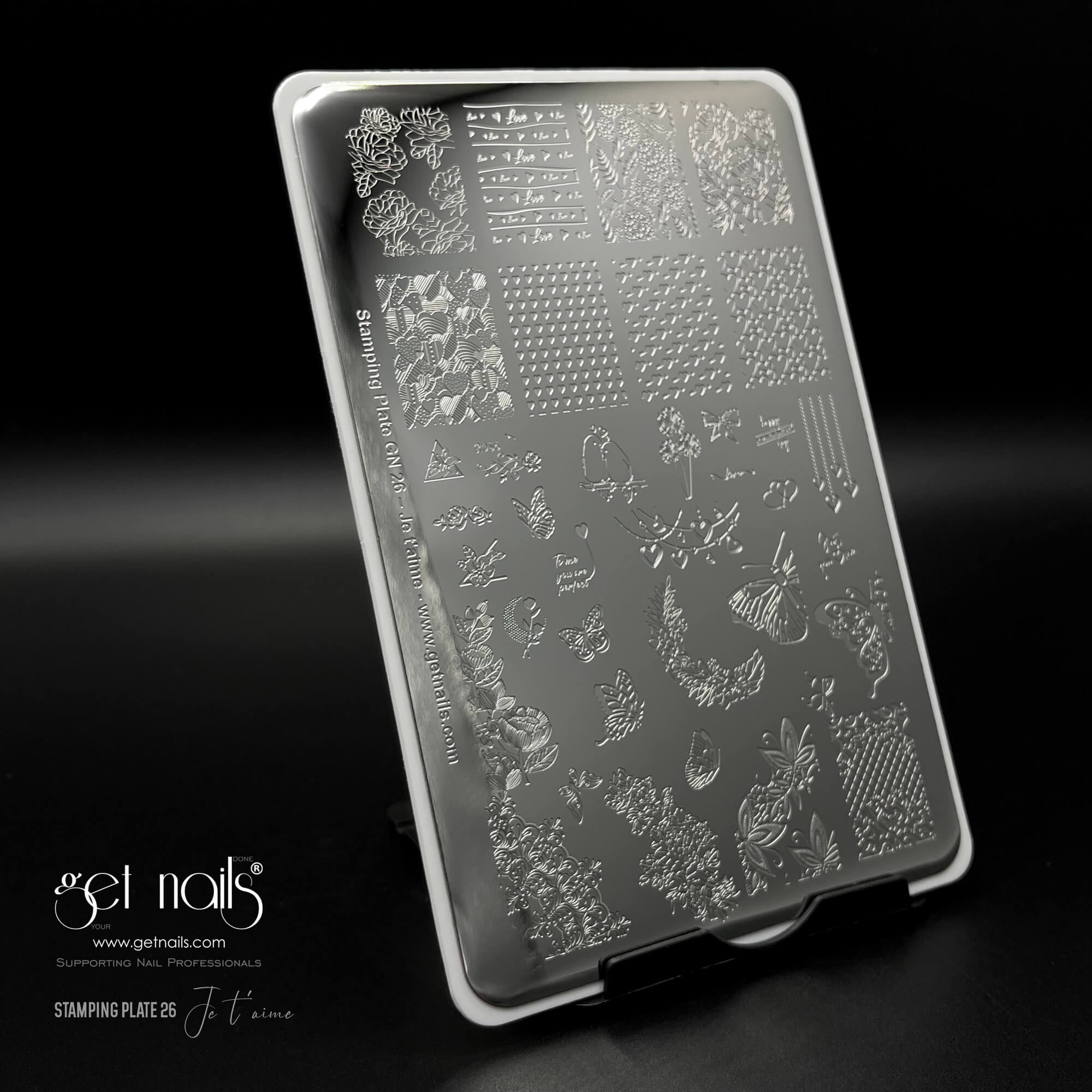 Stamping Schablone 26 Je t'aime Get Nails