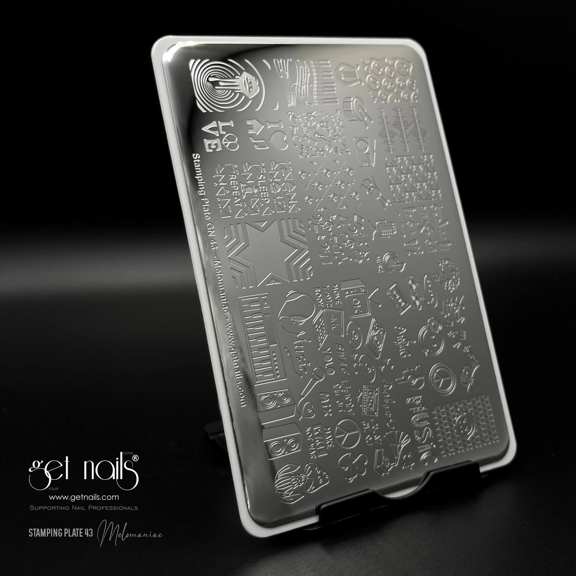Get Nails Austria - Stamping Schablone 43 - Melomaniac