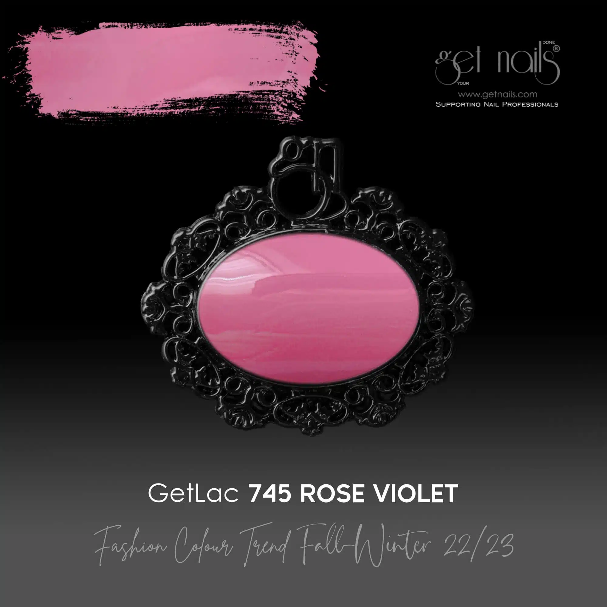 Get Nails Austria - GetLac 745 Розово-фиолетовый 15г