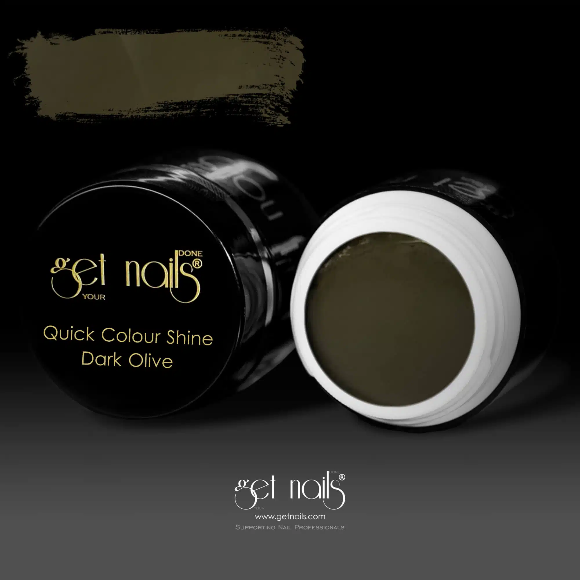 Get Nails Austria - Gel Color Quick Color Shine Dark Olive 5g