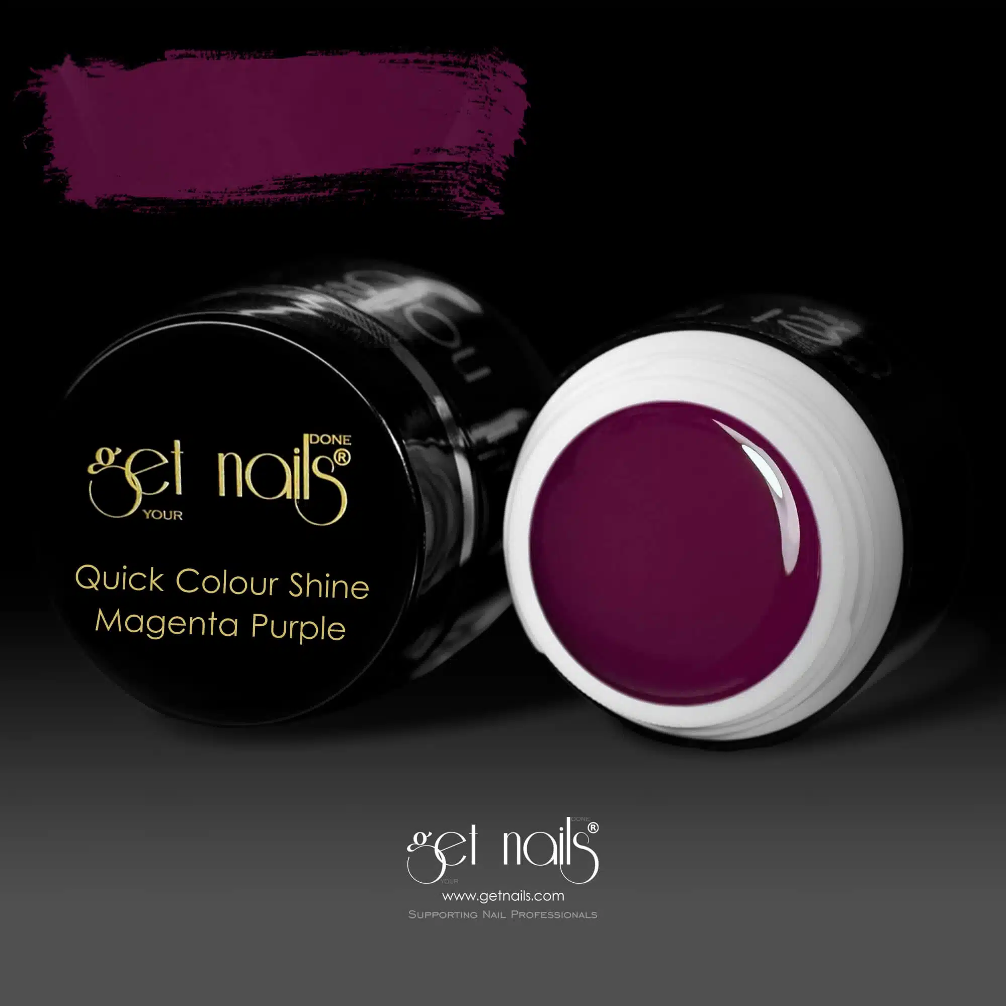 Get Nails Austria - Цветной гель Quick Color Shine Magenta Purple 5g