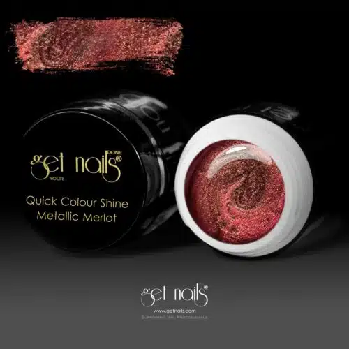 Get Nails Austria - Цветной гель Quick Color Shine Metallic Merlot 5g
