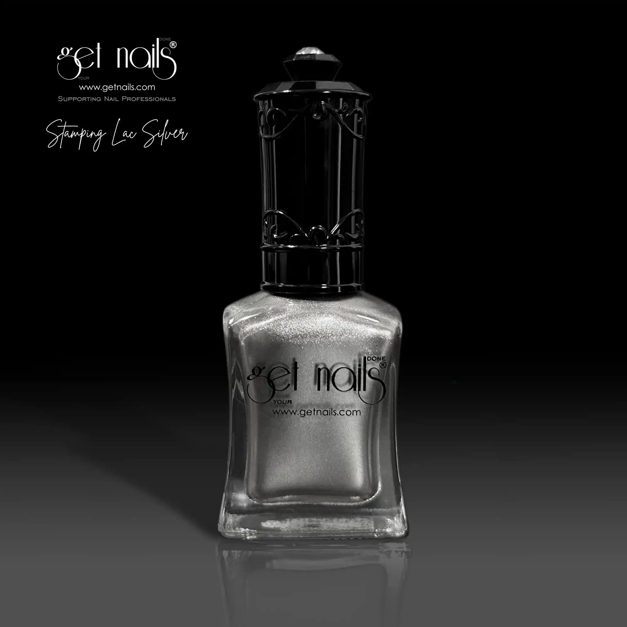 Get Nails Austria - Лак для стемпинга серебро 15мл