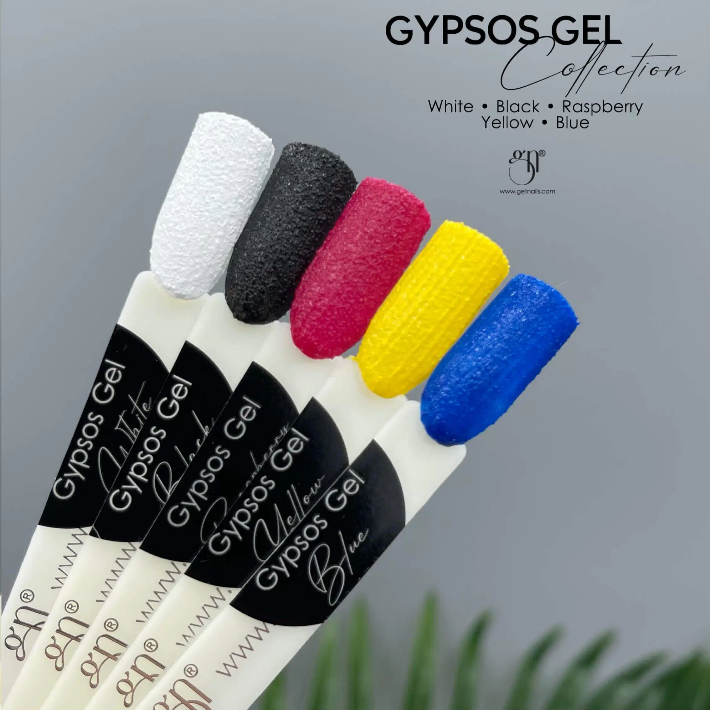 Gypsos White, Black, Raspberry, Yellow, Blue