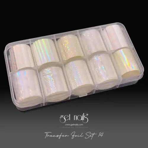 Get Nails Austria - Transfer foil set 14 White Glam