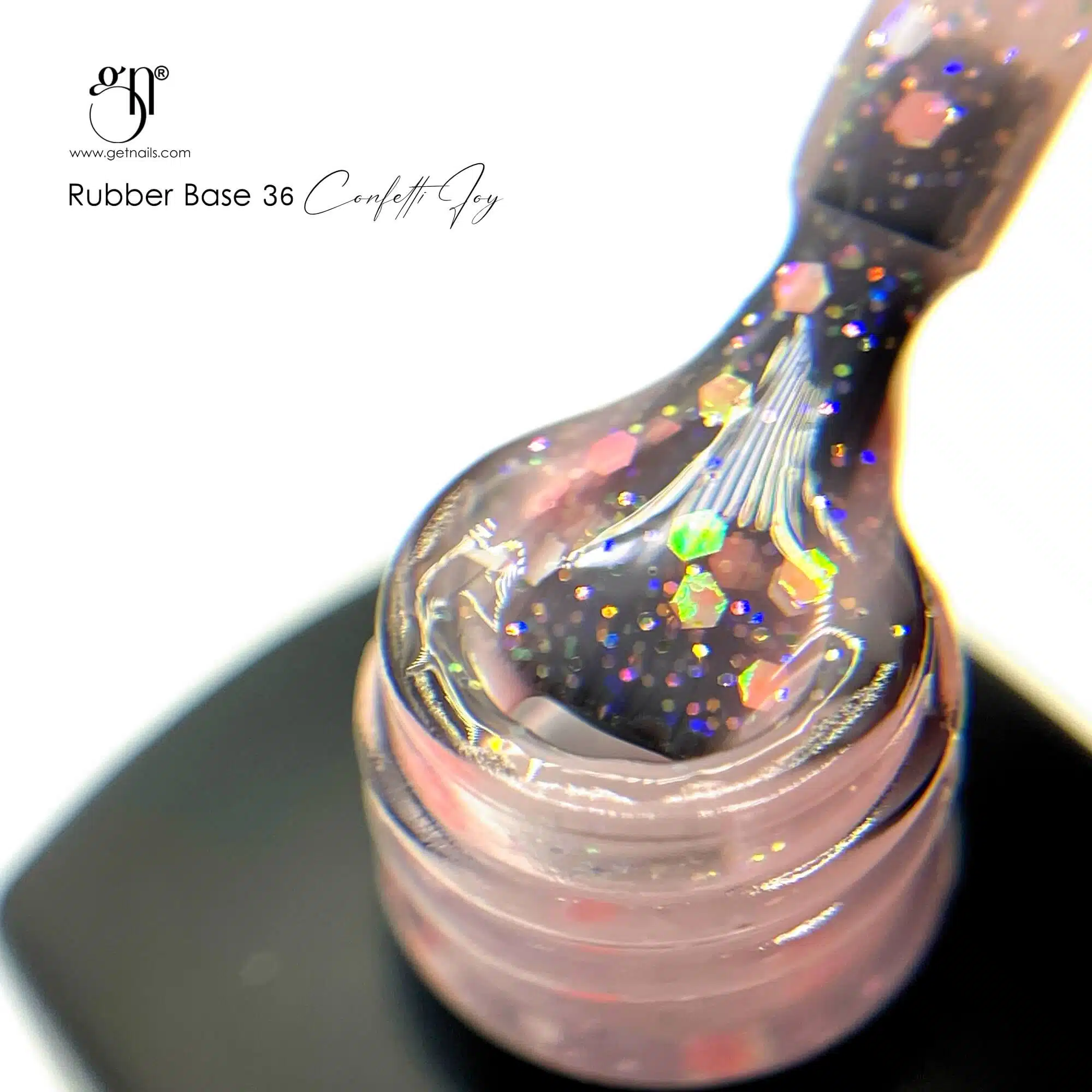 Get Nails Austria - GetLac Rubber Base 36 Confetti Joy 15g 2