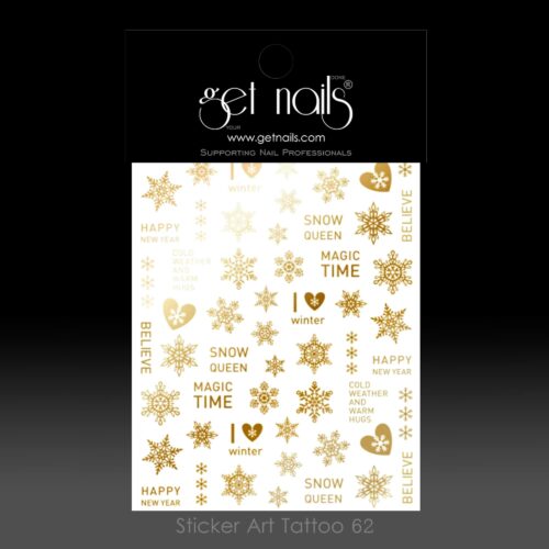 Get Nails Austria - Autocolant Art Tattoo 62 Magic Winter Gold