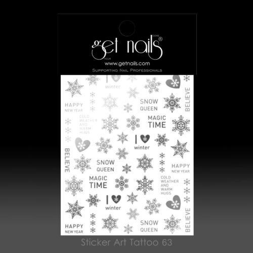 Get Nails Austria - Autocolant Art Tattoo 63 Magic Winter Silver