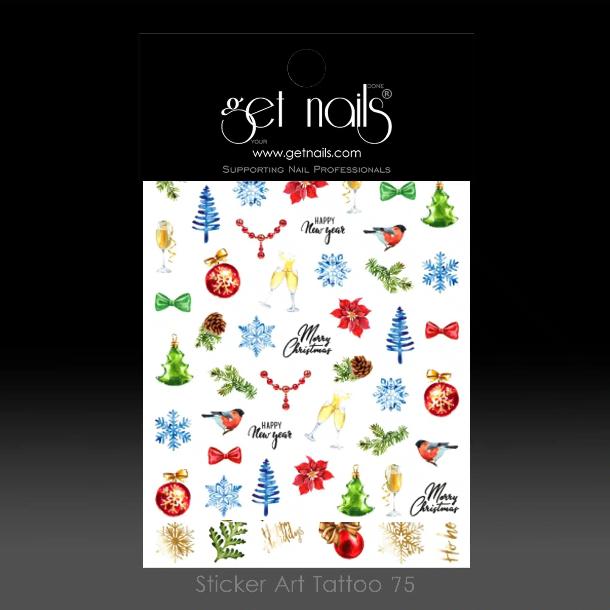 Get Nails Austria - Sticker Art Tattoo 75 Celebrazione invernale