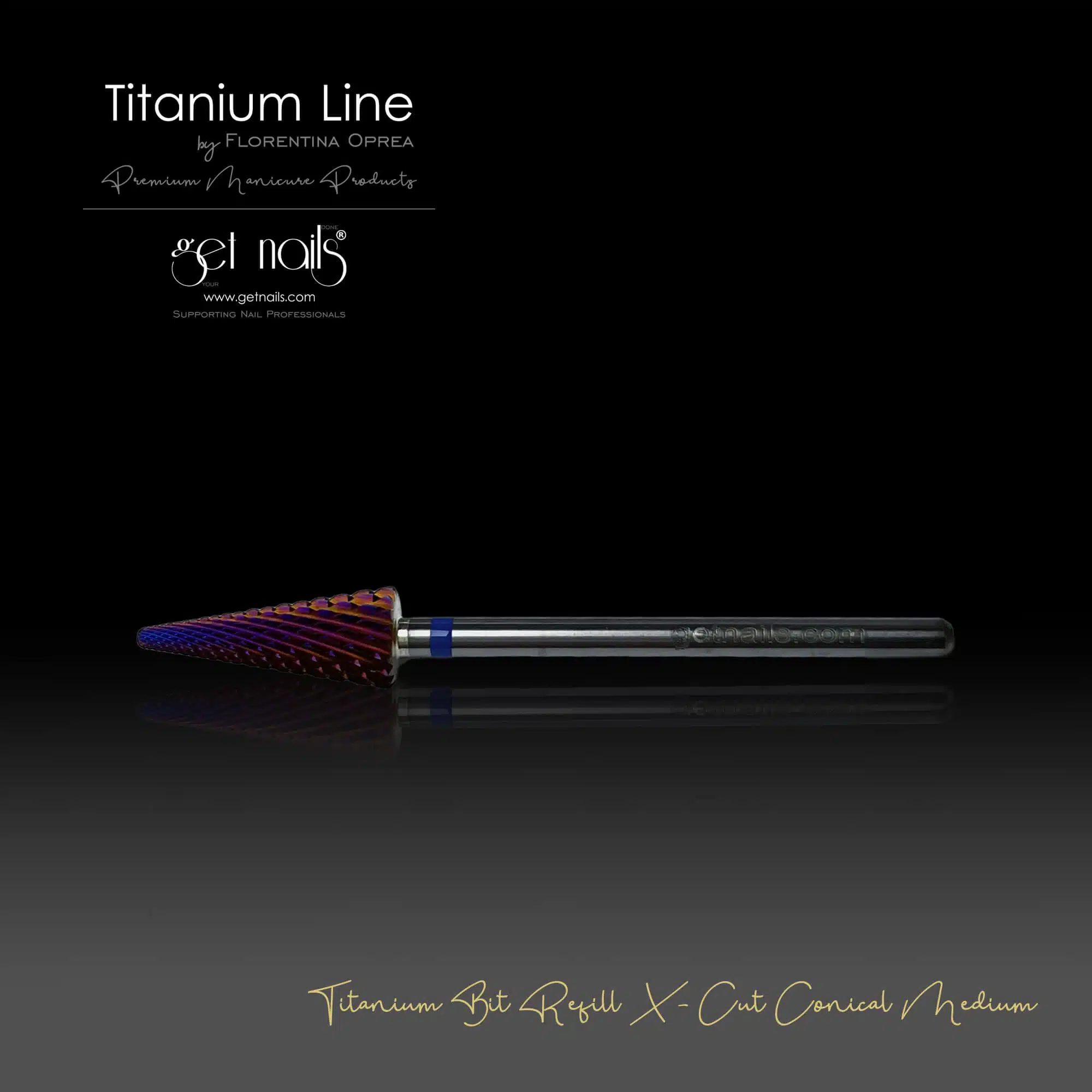 Nabavite Nails Austria - Titanium X-Cut Conical Medium X-Cut nastavak za nastavak
